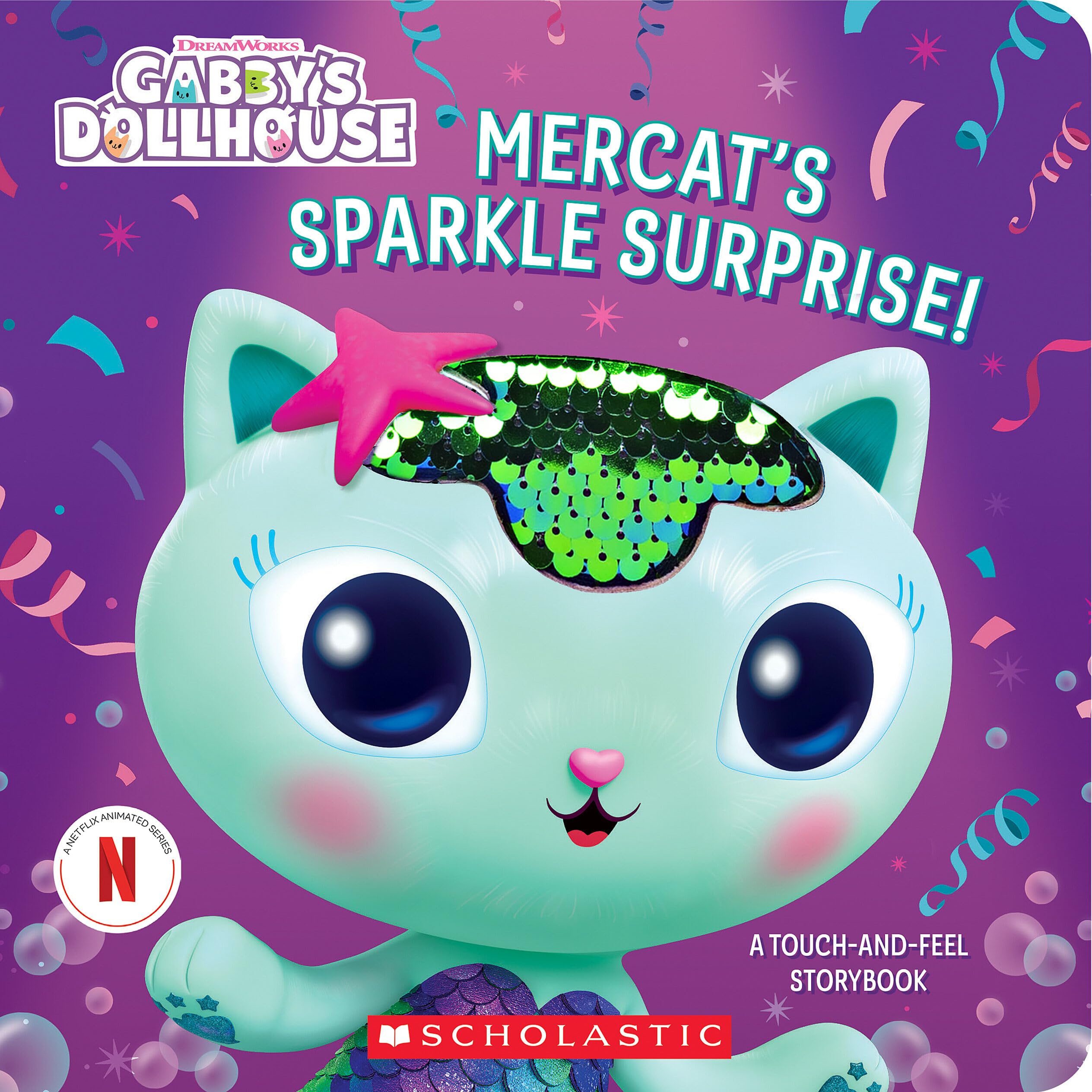 Mercat's Sparkle Surprise!: A Touch-And-Feel Storybook (Gabby's Dollhouse) Novels & Short Stories