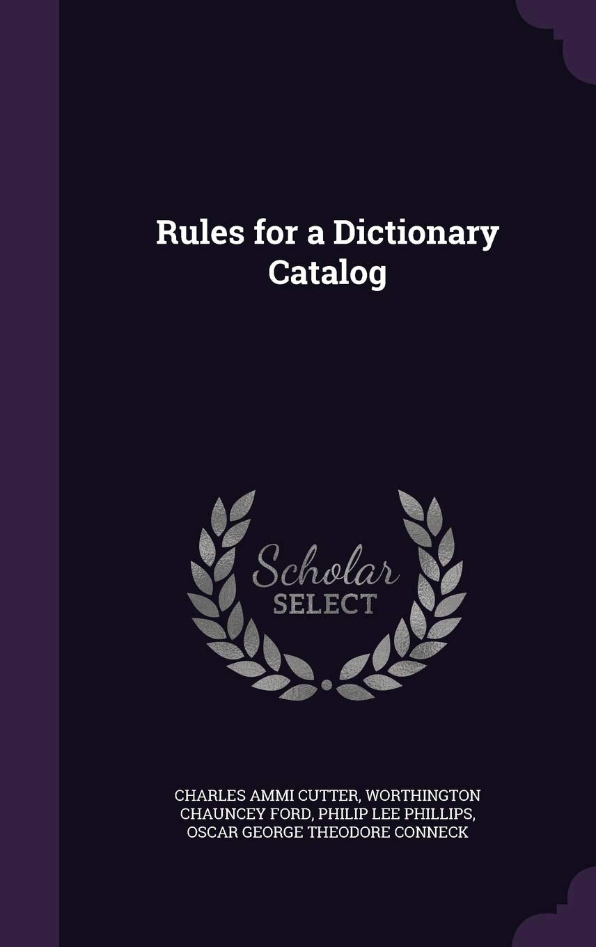 Product Image: Rules for a Dictionary Catalog