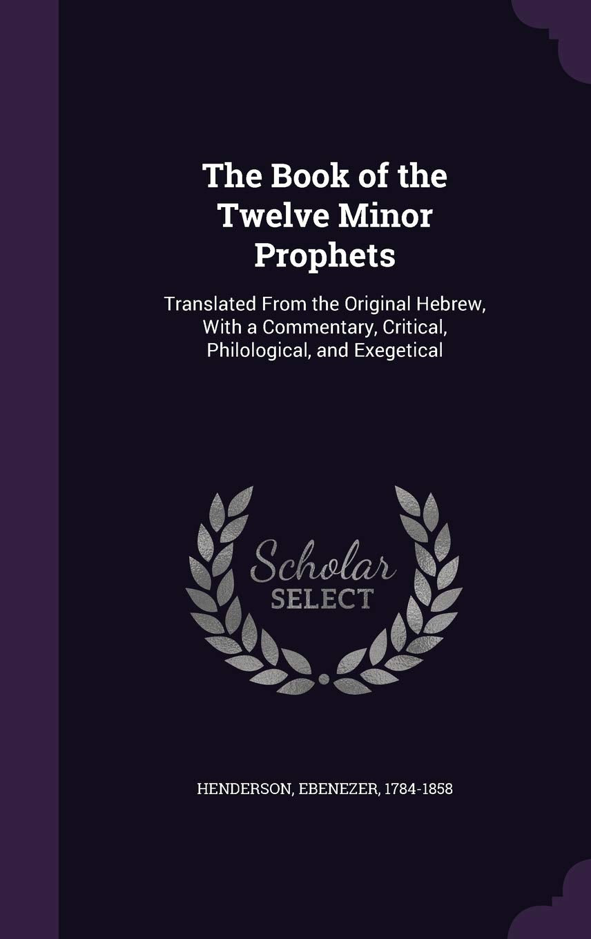 The Book of the Twelve Minor Prophets: Translated from the Original Hebrew, with a Commentary, Critical, Philological, and Exegetical book