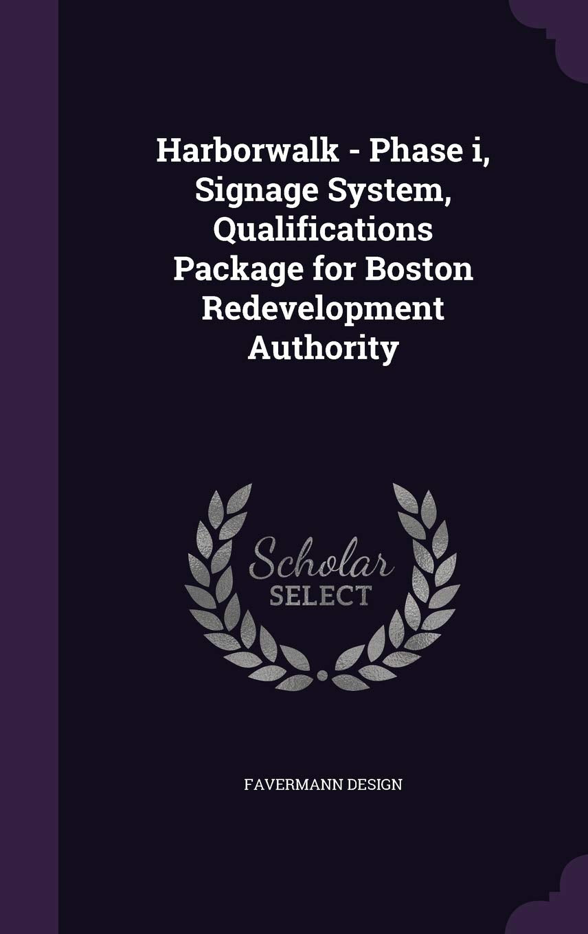 Product Image: Harborwalk - Phase i, Signage System, Qualifications Package for Boston Redevelopment Authority