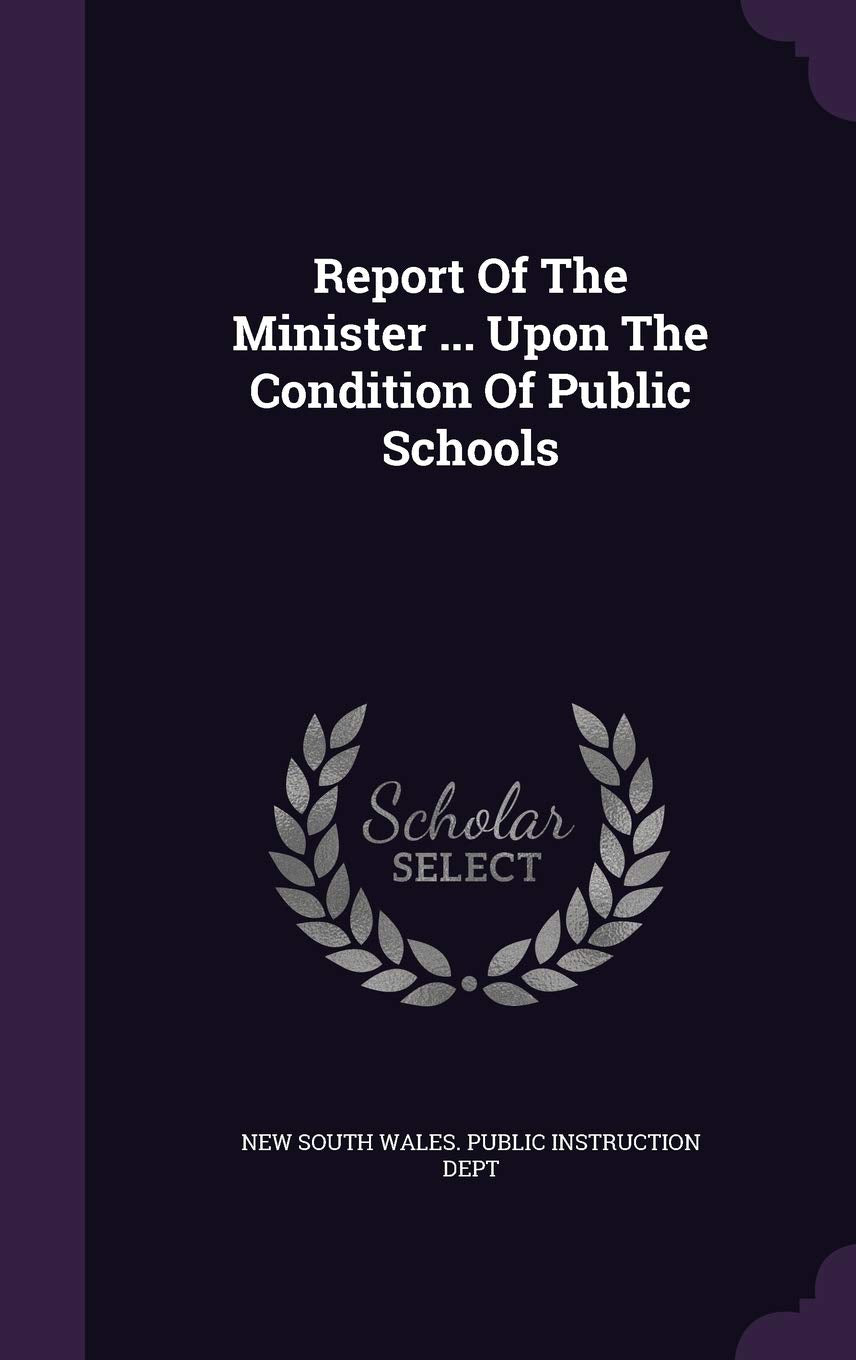 Report Of The Minister ... Upon The Condition Of Public Schools Politics & History