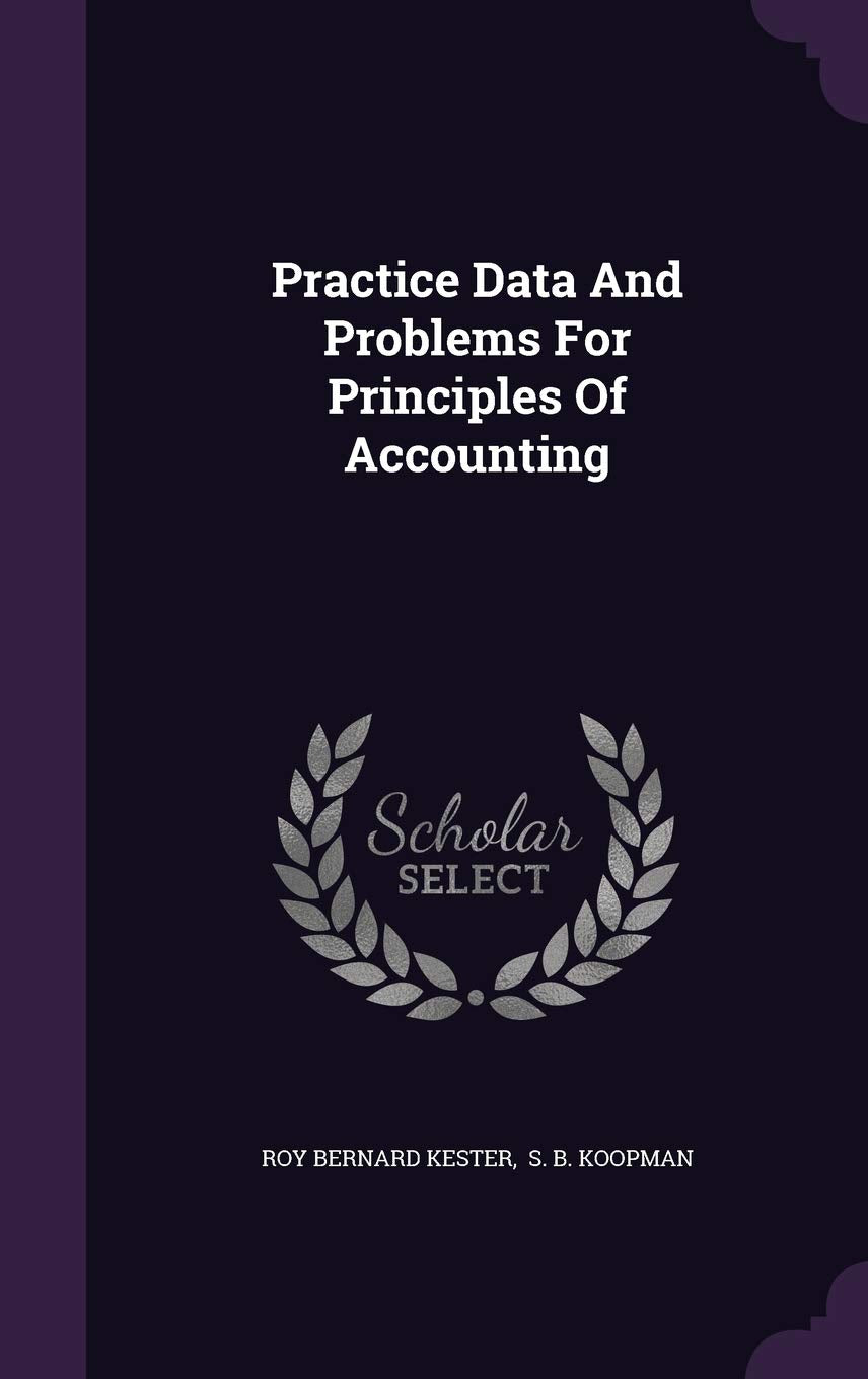 Product Image: Practice Data And Problems For Principles Of Accounting