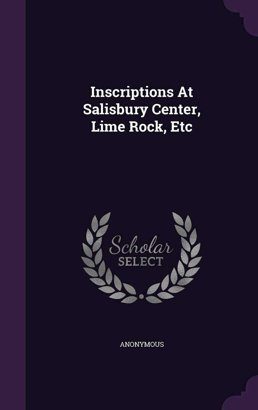 Product Image: Inscriptions At Salisbury Center, Lime Rock, Etc