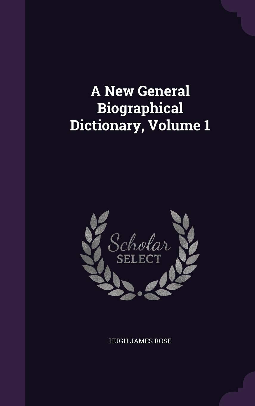 Product Image: A New General Biographical Dictionary, Volume 1