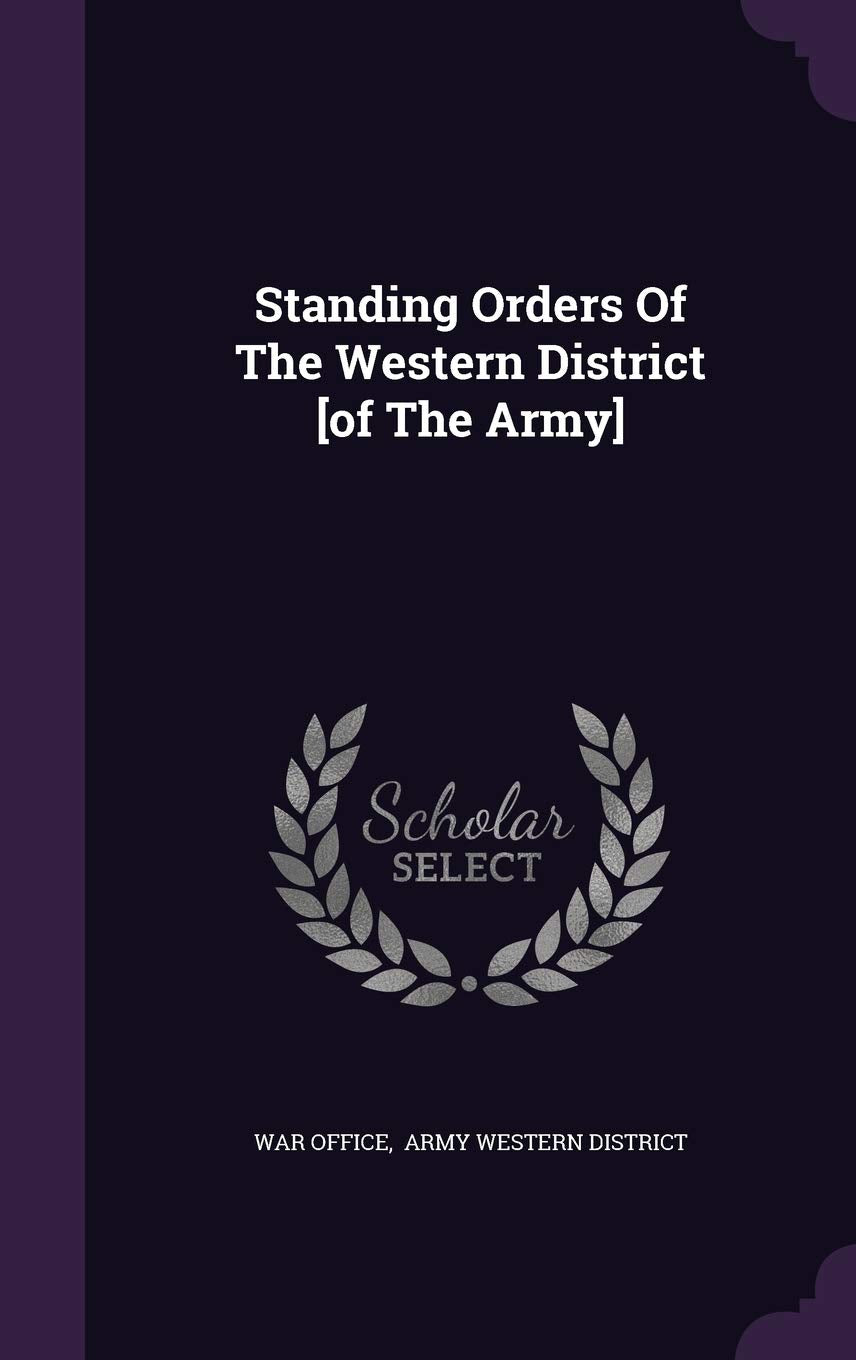 Product Image: Standing Orders Of The Western District