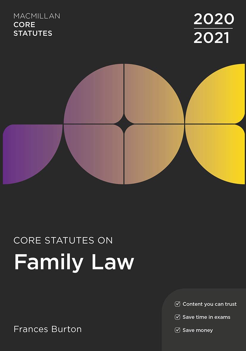 Core Statutes on Family Law 2020-21 book