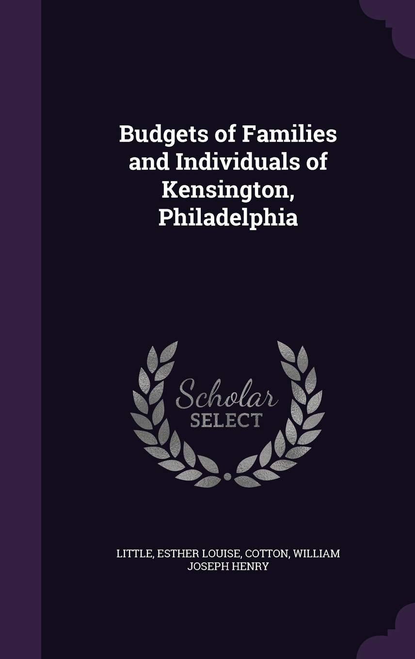 Budgets of Families and Individuals of Kensington, Philadelphia Business, Finance & Career