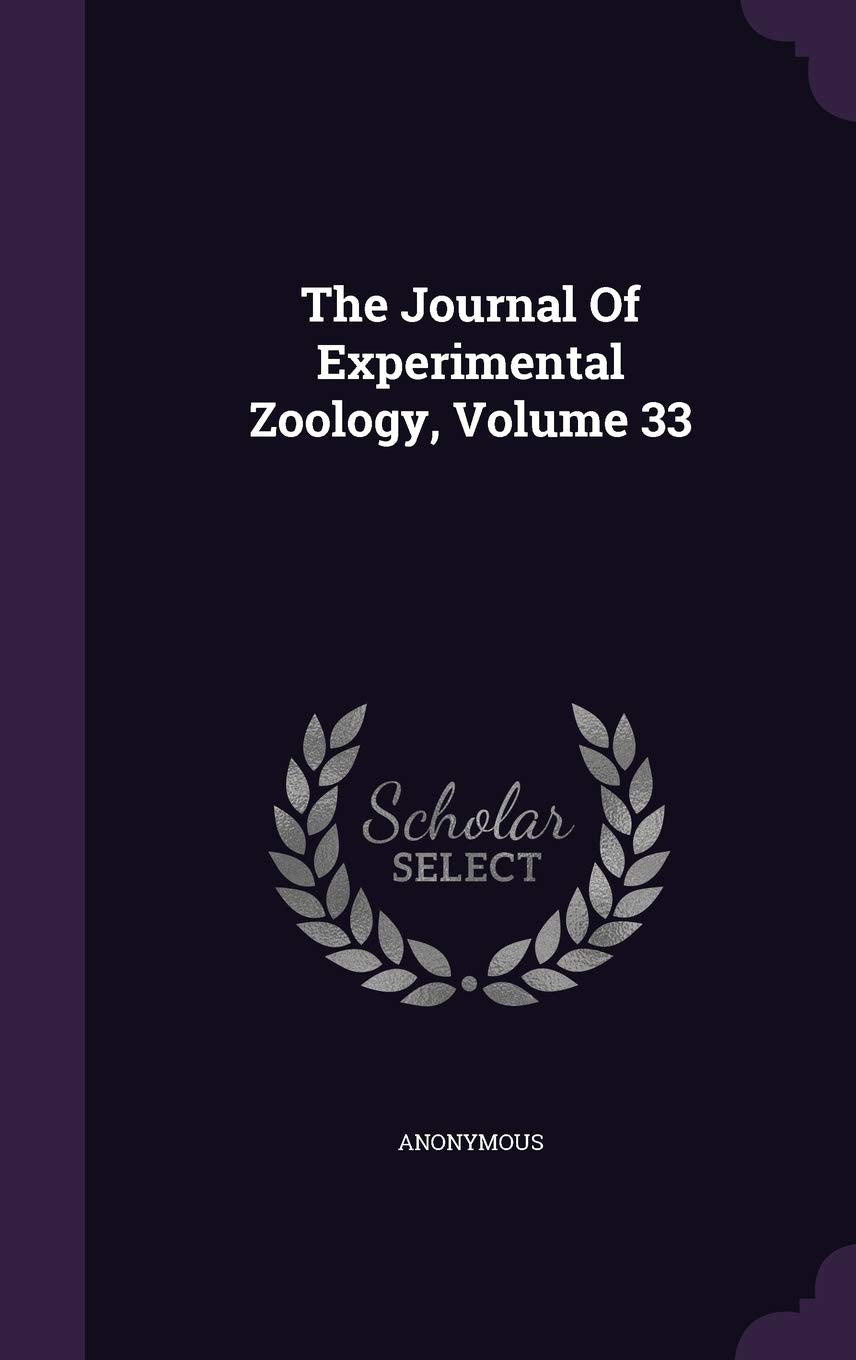 Product Image: The Journal Of Experimental Zoology, Volume 33