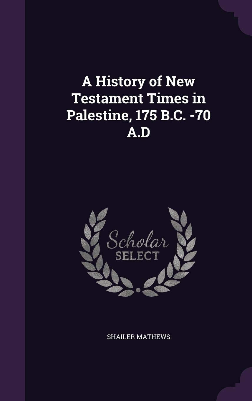 A History of New Testament Times in Palestine, 175 B.C. -70 A.D Politics & History