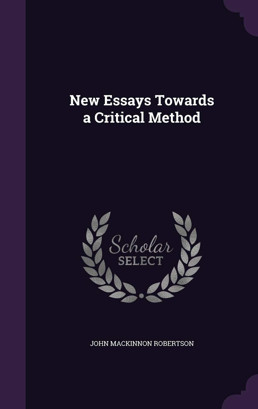 Product Image: New Essays Towards a Critical Method