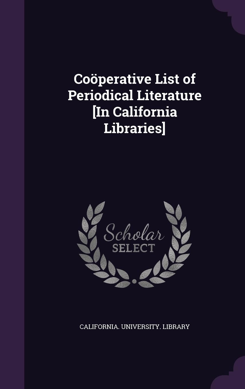 Coöperative List of Periodical Literature Books