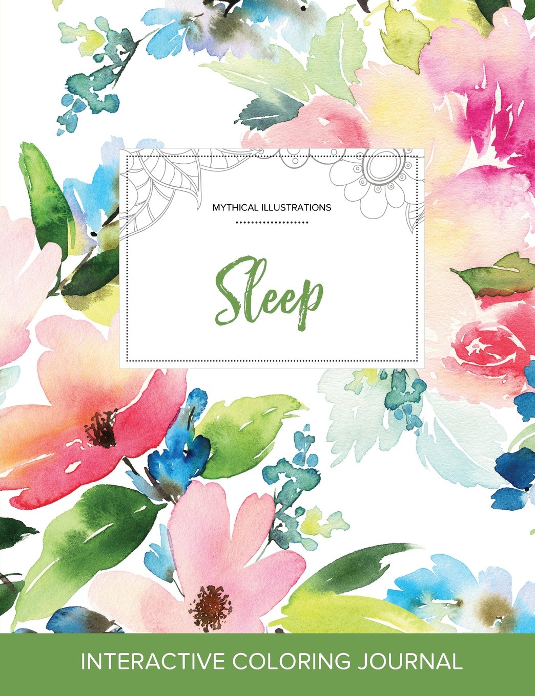 Adult Coloring Journal: Sleep (Mythical Illustrations, Pastel Floral) Arts & Music