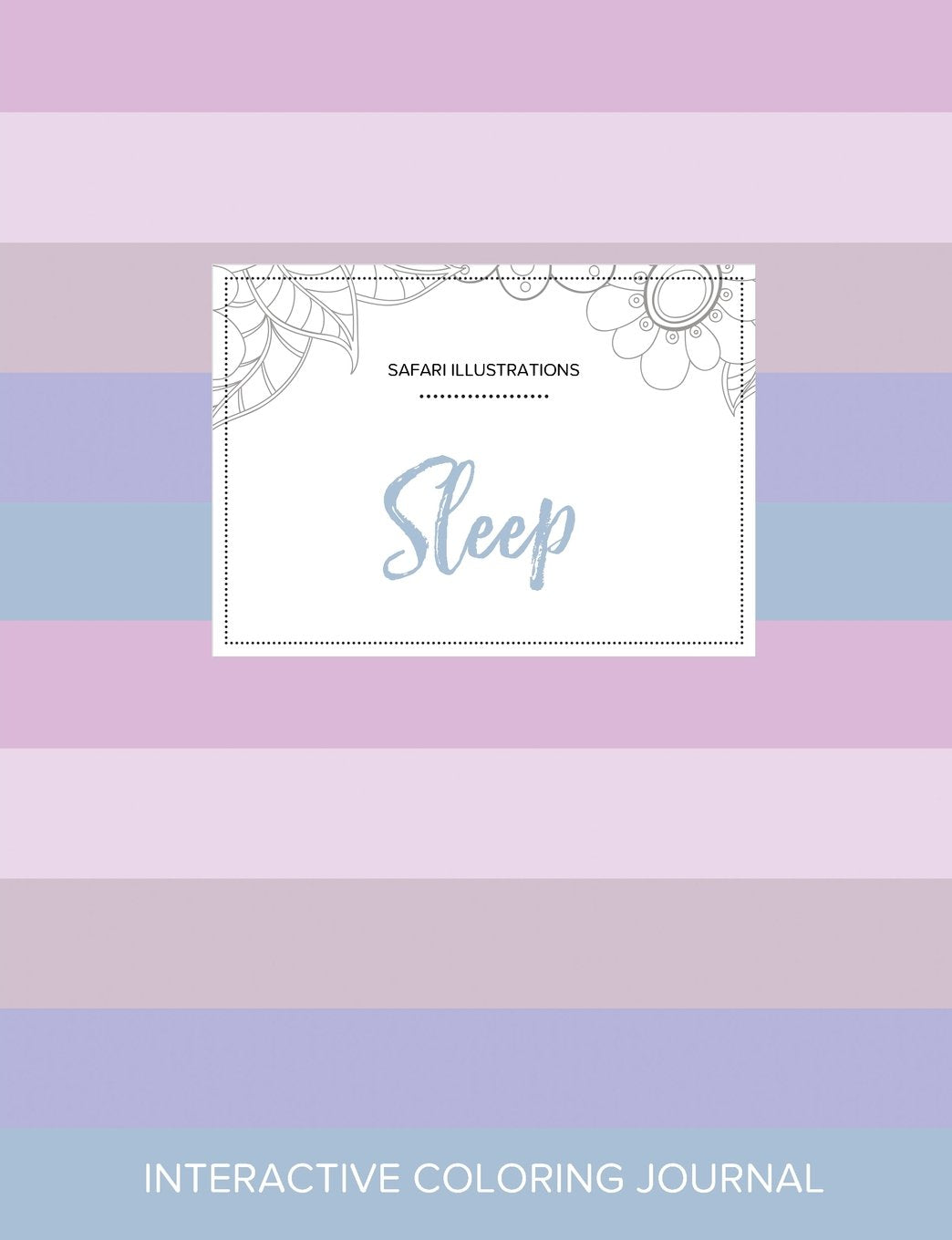 Adult Coloring Journal: Sleep (Safari Illustrations, Pastel Stripes) Arts & Music