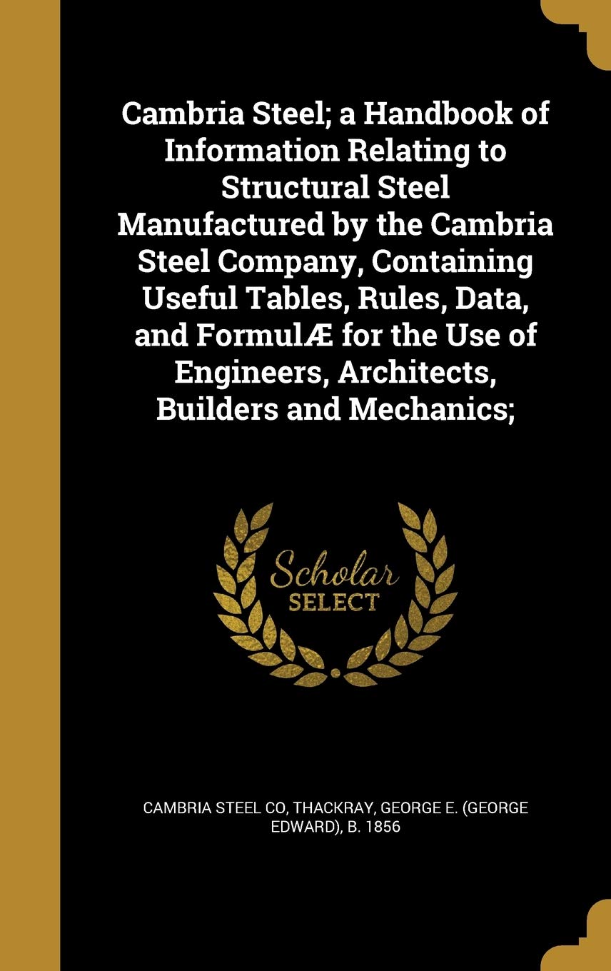 CAMBRIA STEEL A HANDBK OF INFO Film, Art & Culture
