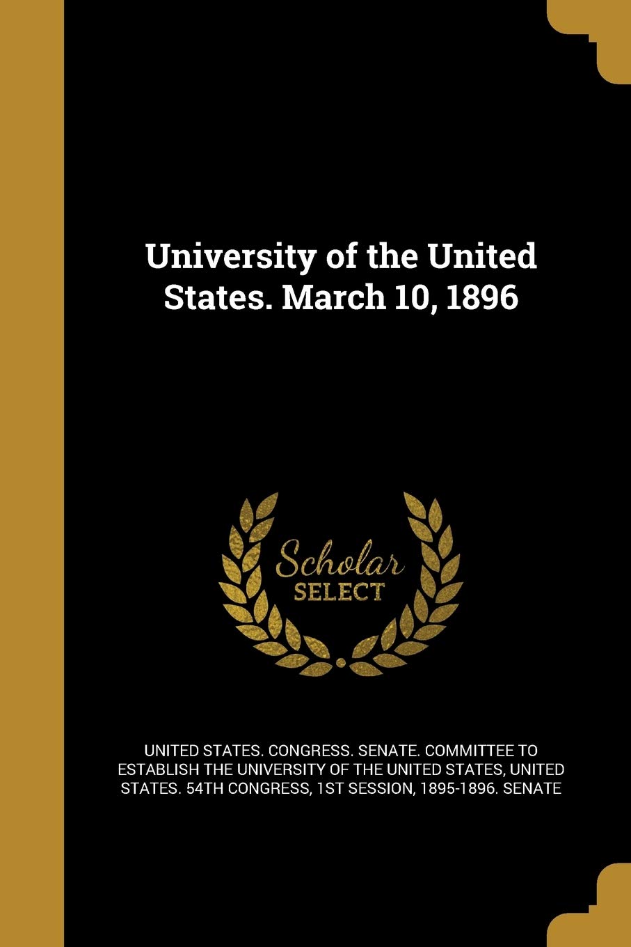 UNIV OF THE US MARCH 10 1896 Social Sciences
