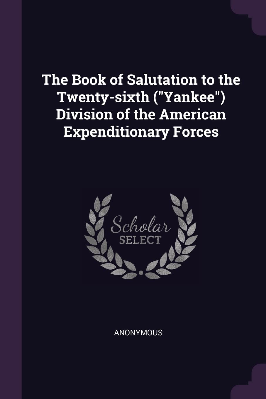 The Book of Salutation to the Twenty-sixth (Yankee) Division of the American Expenditionary Forces Politics & History