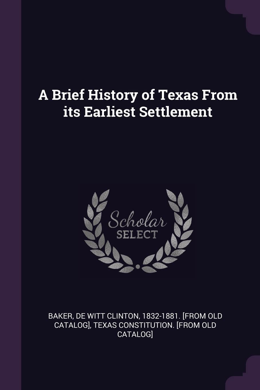 A Brief History of Texas From its Earliest Settlement Politics & History