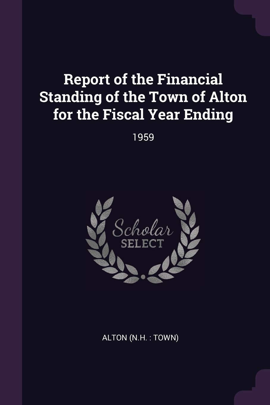 REPORT OF THE FINANCIAL STANDI: 1959 Books