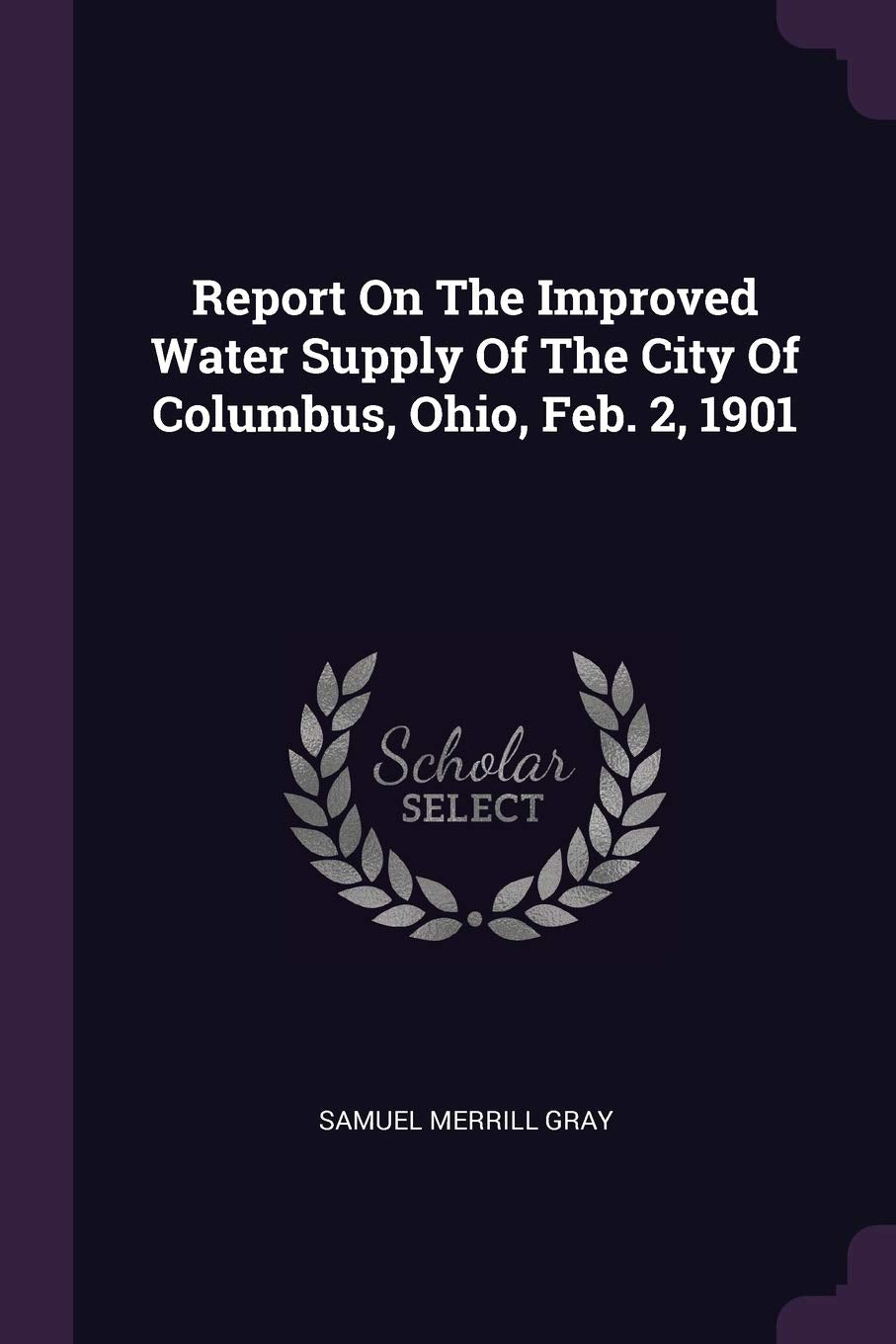 Report On The Improved Water Supply Of The City Of Columbus, Ohio, Feb. 2, 1901 Politics & History