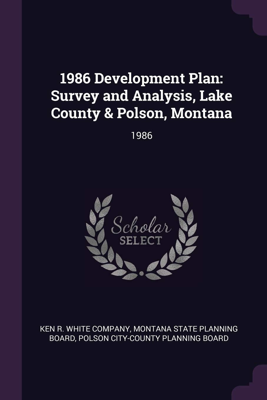 1986 Development Plan: Survey and Analysis, Lake County & Polson, Montana: 1986 book