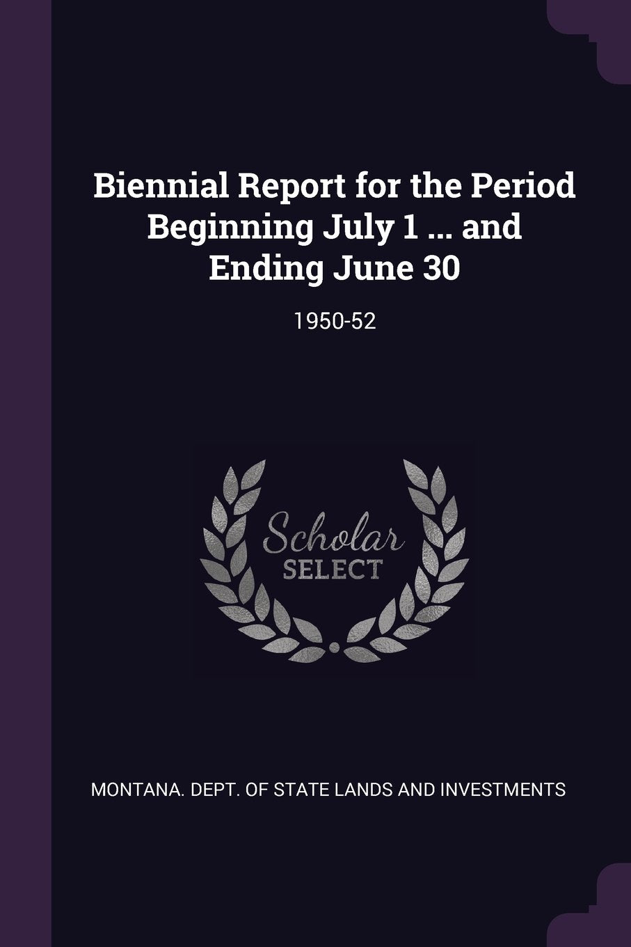 BIENNIAL REPORT FOR THE PERIOD Books