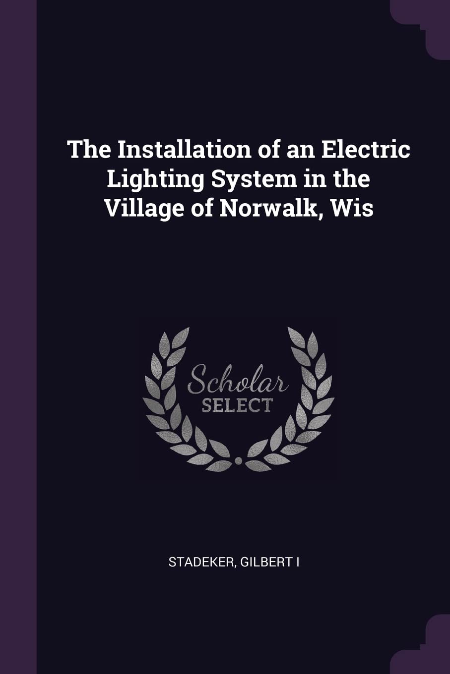 The Installation of an Electric Lighting System in the Village of Norwalk, Wis Politics & History
