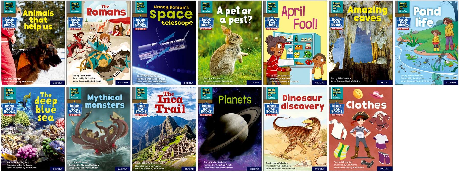 NEW Read Write Inc - Phonics Set 7 Grey Non-fiction Book Bag Books pack of 13 (1 of each title) (NC READ WRITE INC - PHONICS) Novels & Short Stories