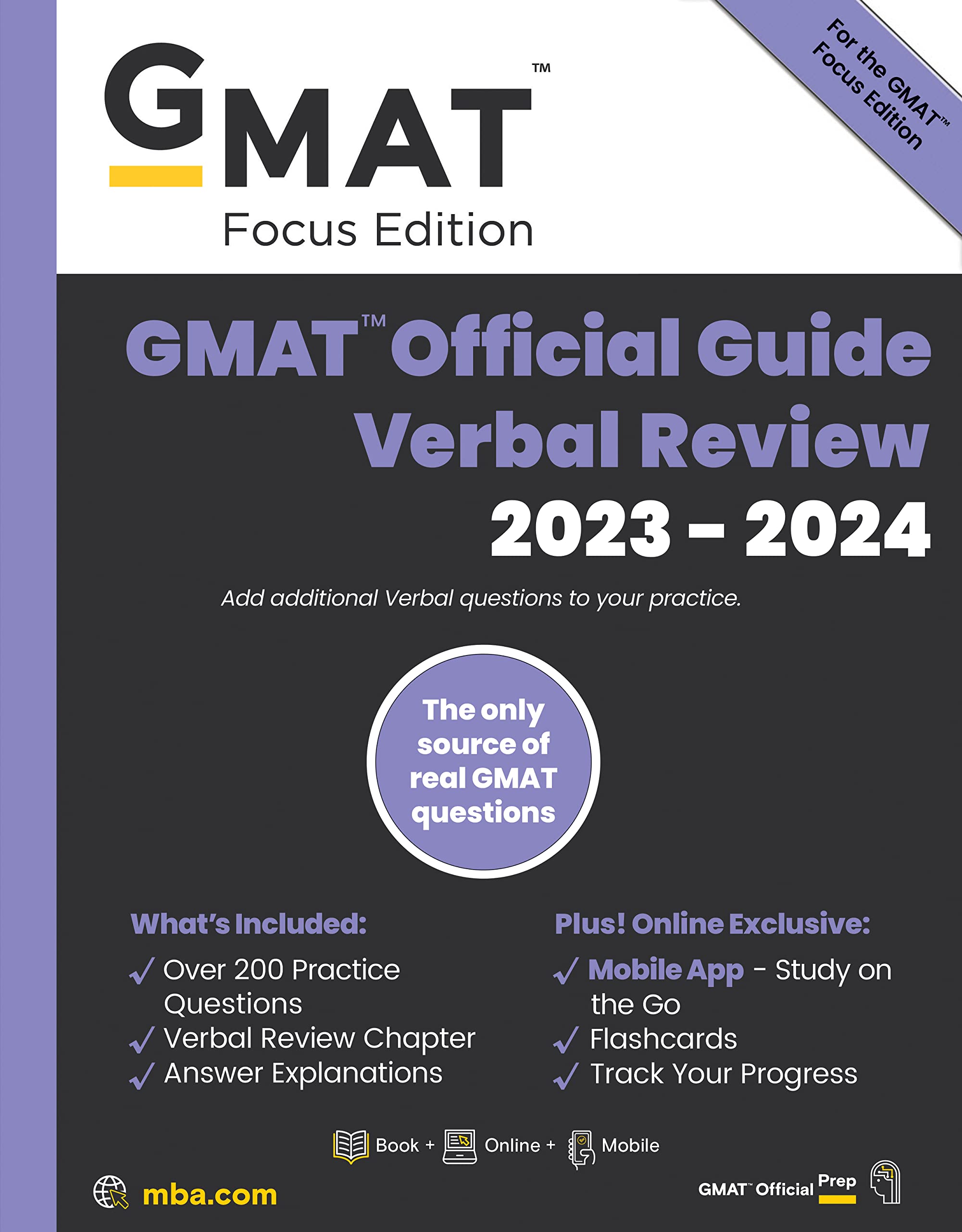 GMAT Official Guide Verbal Review 2023-2024, Focus Edition Books
