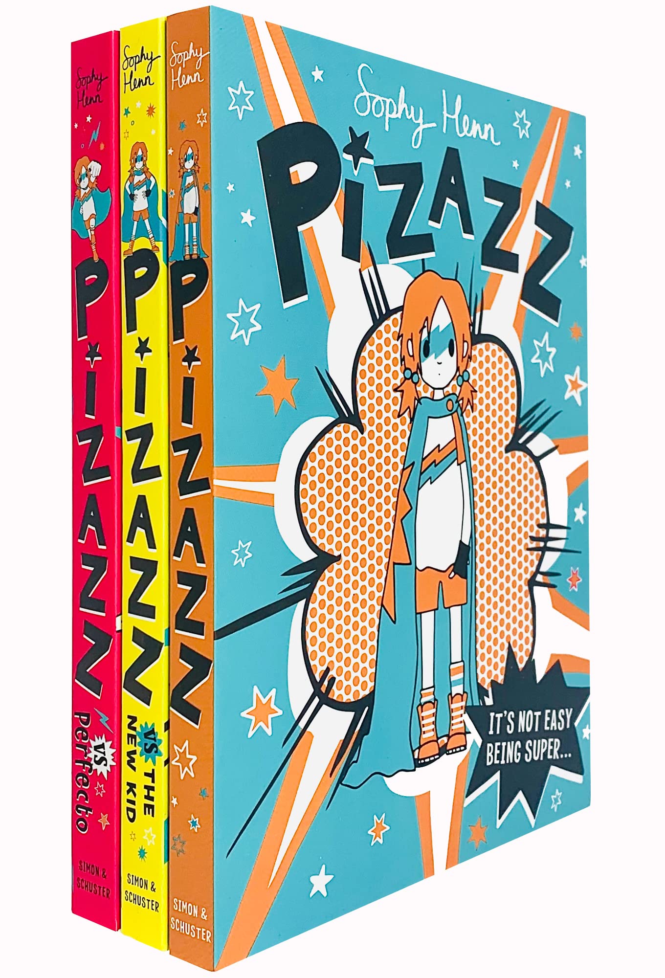 The Super Awesome New Superhero Pizazz Series 3 Books Collection Set By Sophy Henn(Pizazz, Pizazz vs The New Kid & Pizazz vs Perfecto) Fantasy & Sci-Fi