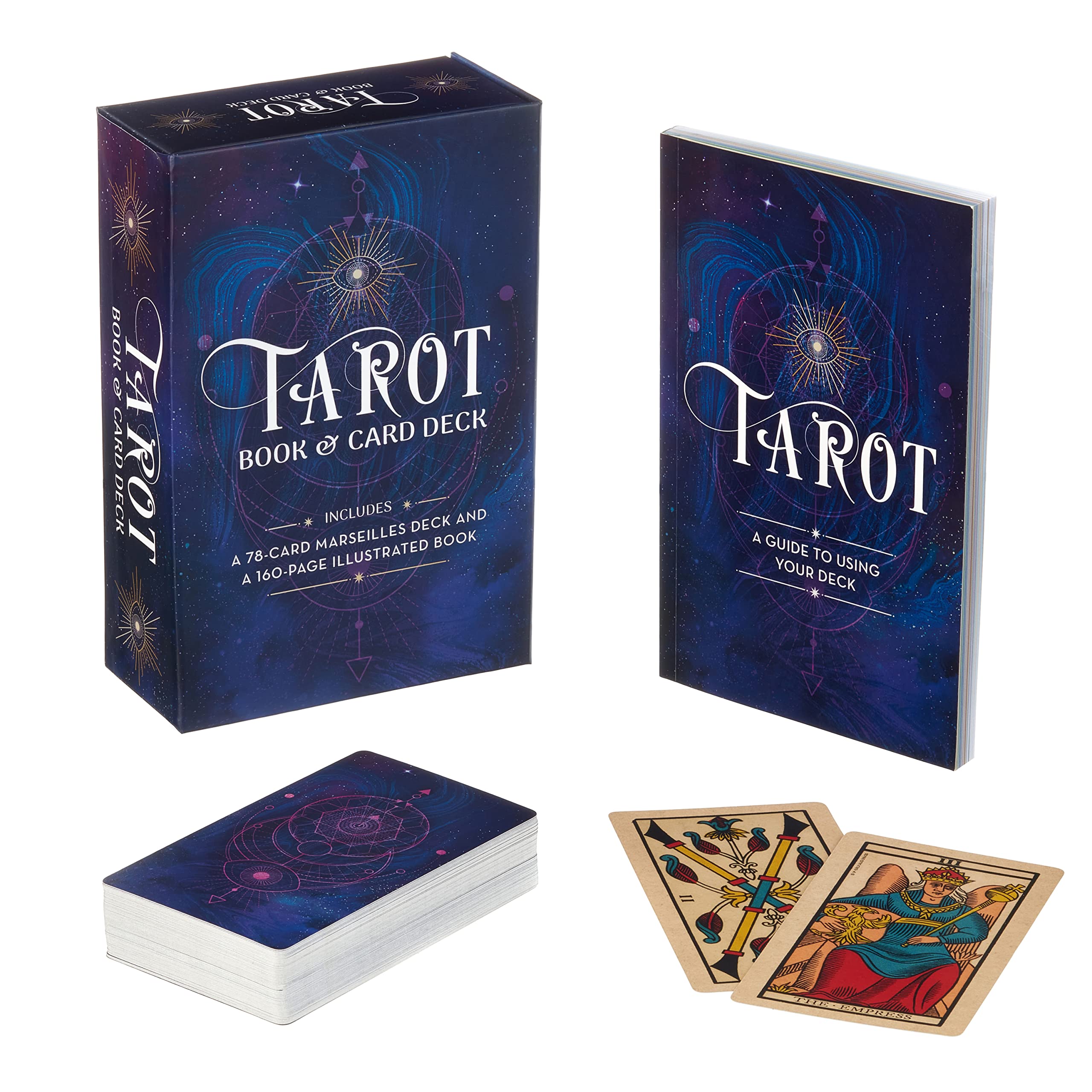 Tarot Book & Card Deck: Includes a 78-card Marseilles Deck: Includes a 78-Card Marseilles Deck and a 160-Page Illustrated Book Religion & Esotericism