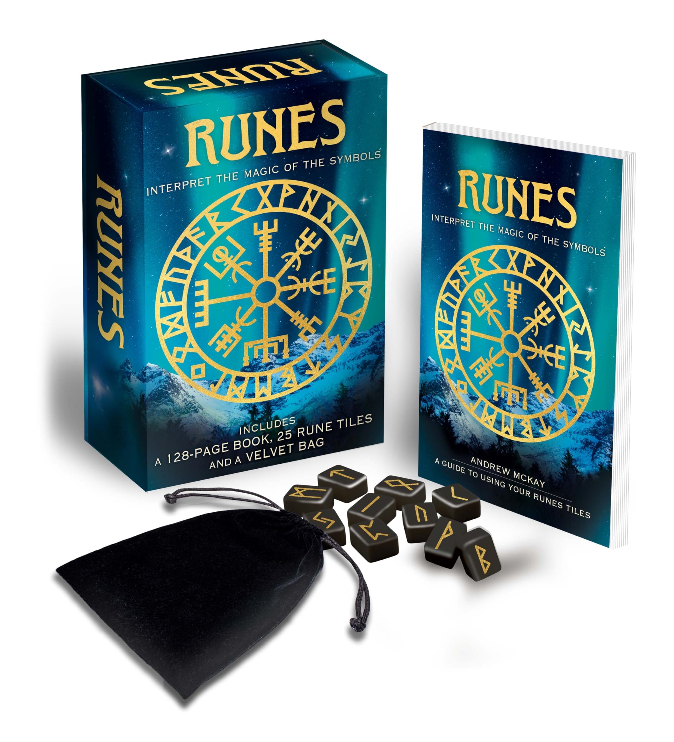 Runes: Interpret the Magic of the Symbols: Includes a 128-page book, 25 rune tiles and a velvet bag (Arcturus Oracle Kits) Religion & Esotericism