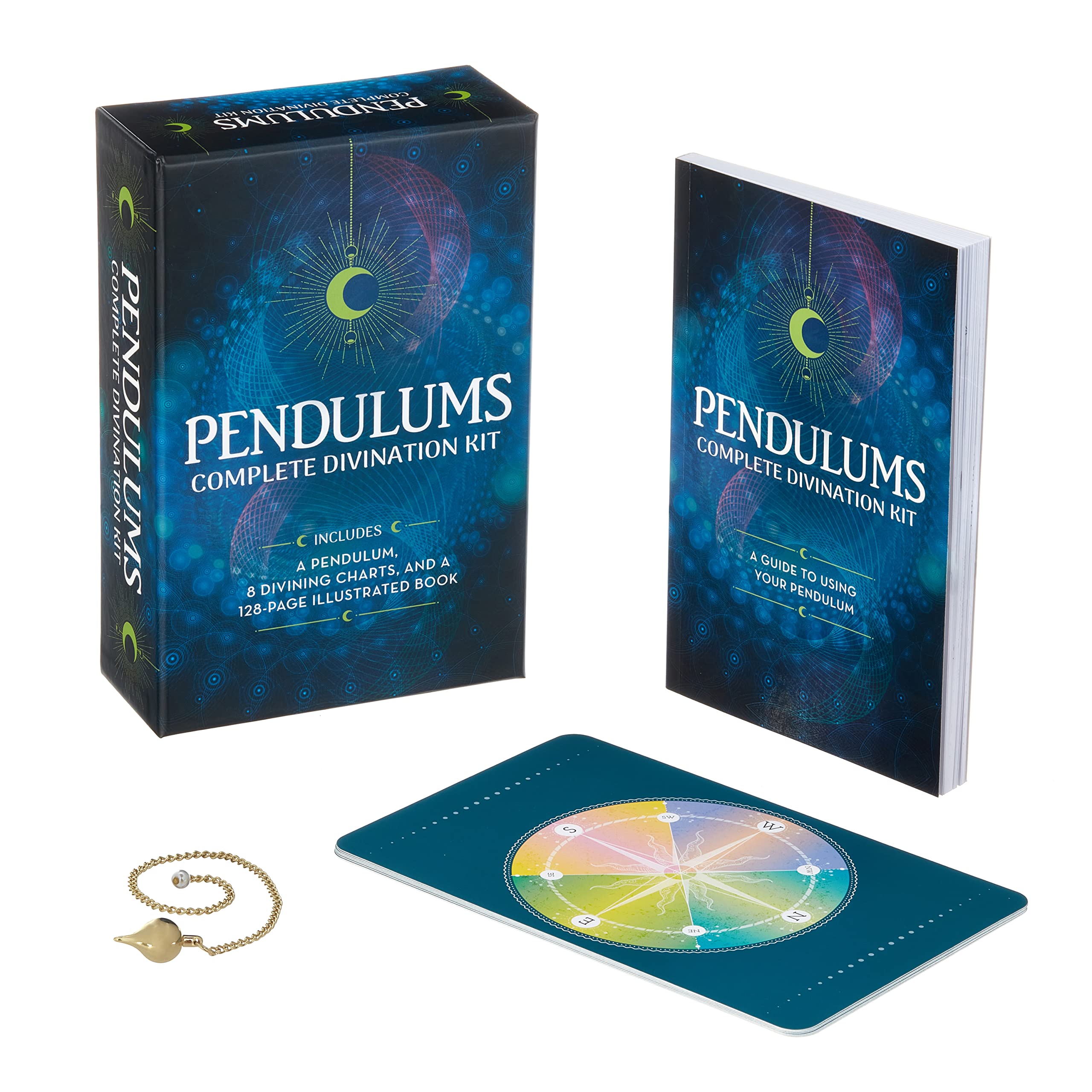 Pendulums Complete Divination Kit: A Pendulum, 8 Divining Charts and a 128-page Illustrated Book Religion & Esotericism