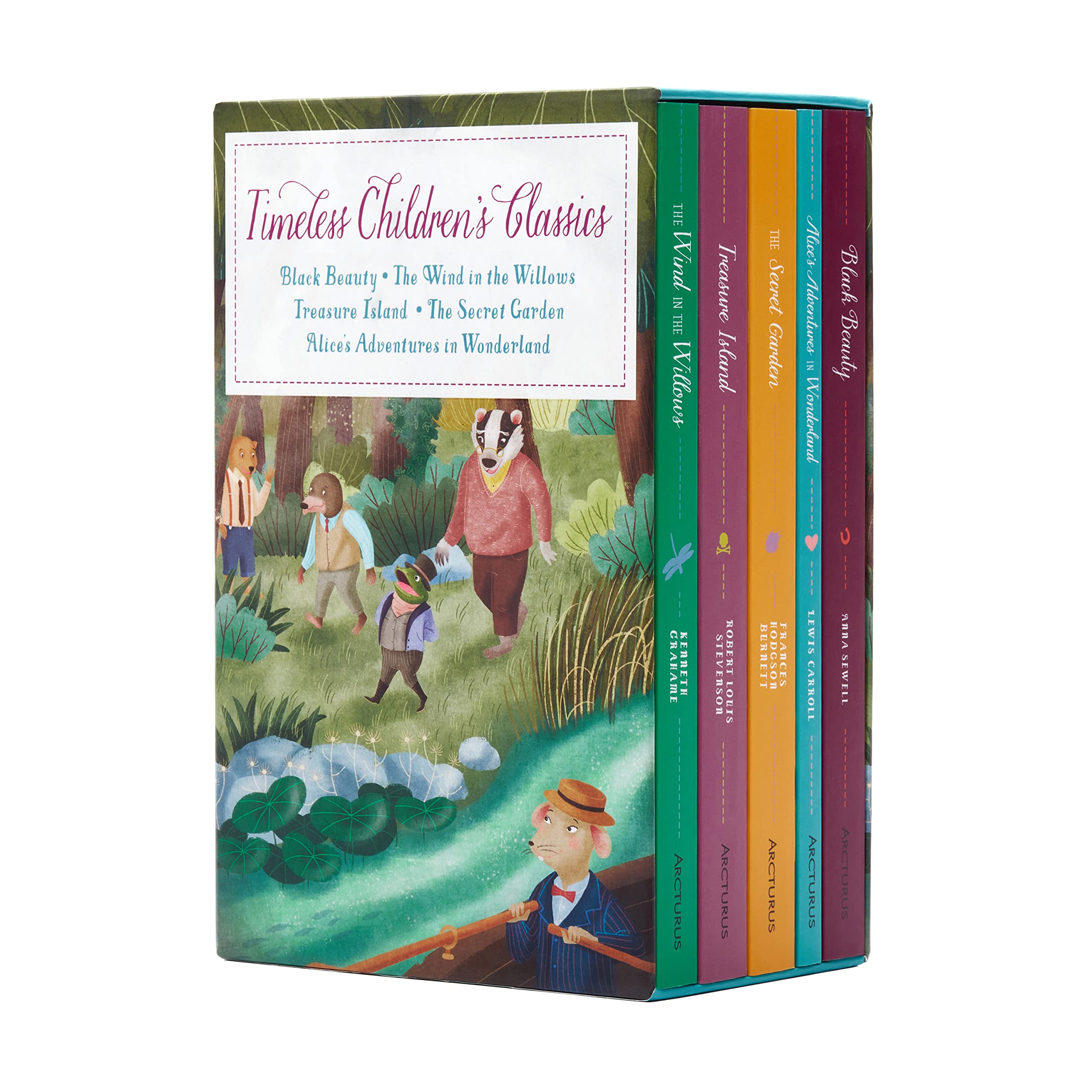 Timeless Children's Classics: Black Beauty - The Wind in the Willows - Treasure Island - the Secret Garden - Alice's Adventures in Wonderland Books