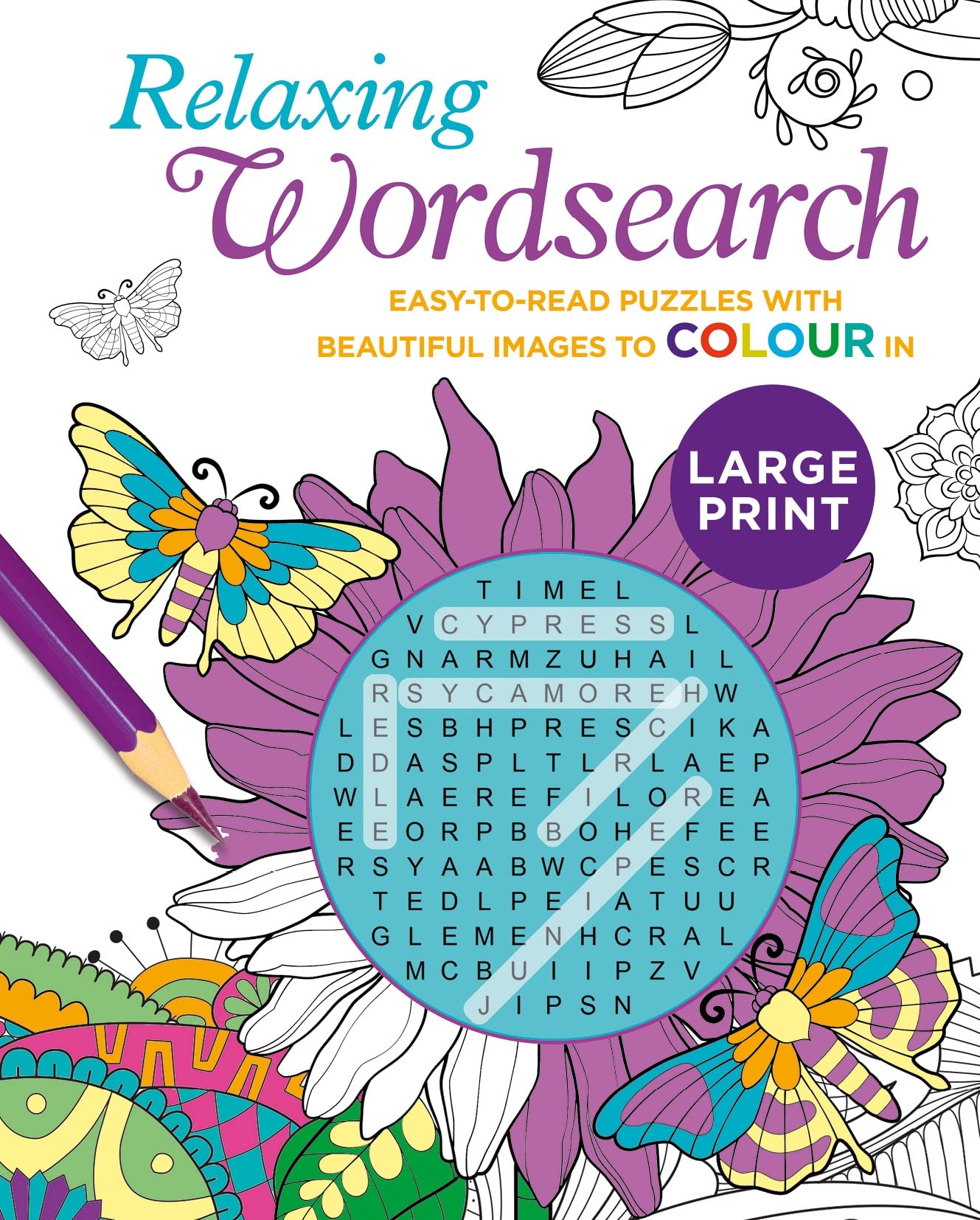 Relaxing Large Print Wordsearch: Easy-to-Read Puzzles with Beautiful Images to Colour In (Colour Your Wordsearch) Film, Art & Culture