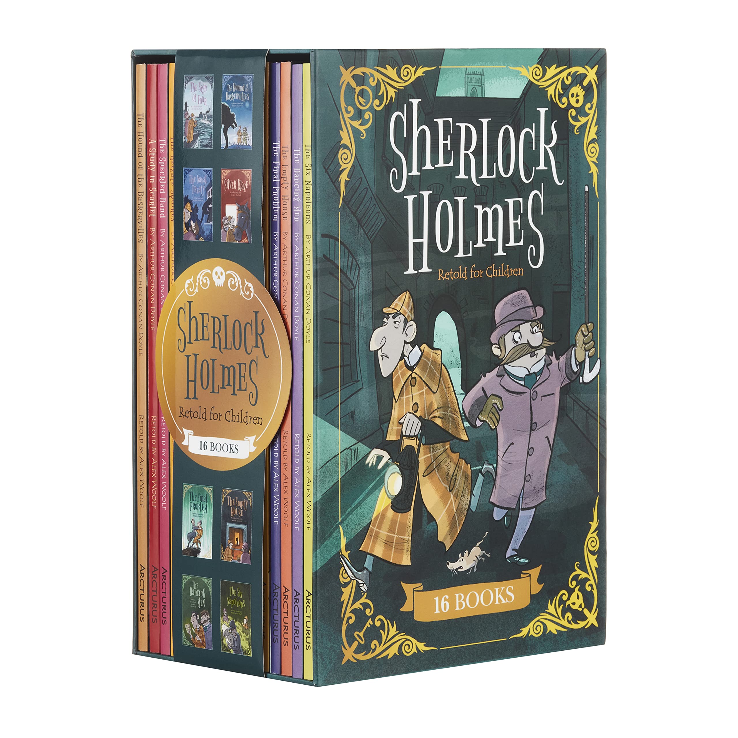 Sherlock Holmes Retold for Children: 16-Book Box Set (Arcturus Retold Classics) Novels & Short Stories