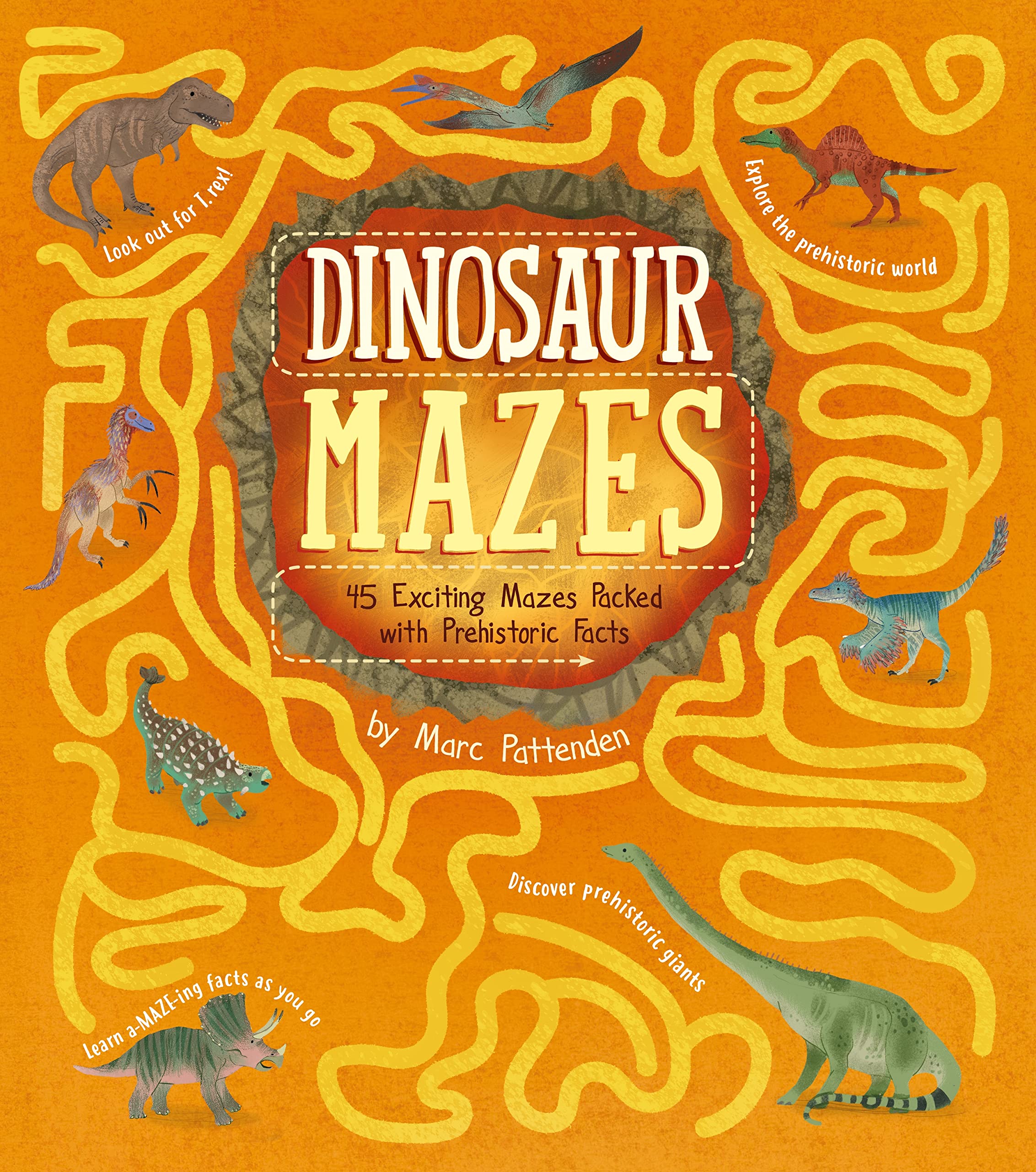 Dinosaur Mazes: 45 Exciting Mazes Packed with Prehistoric Facts (Arcturus Fact-Packed Mazes) Tiptoi & Games