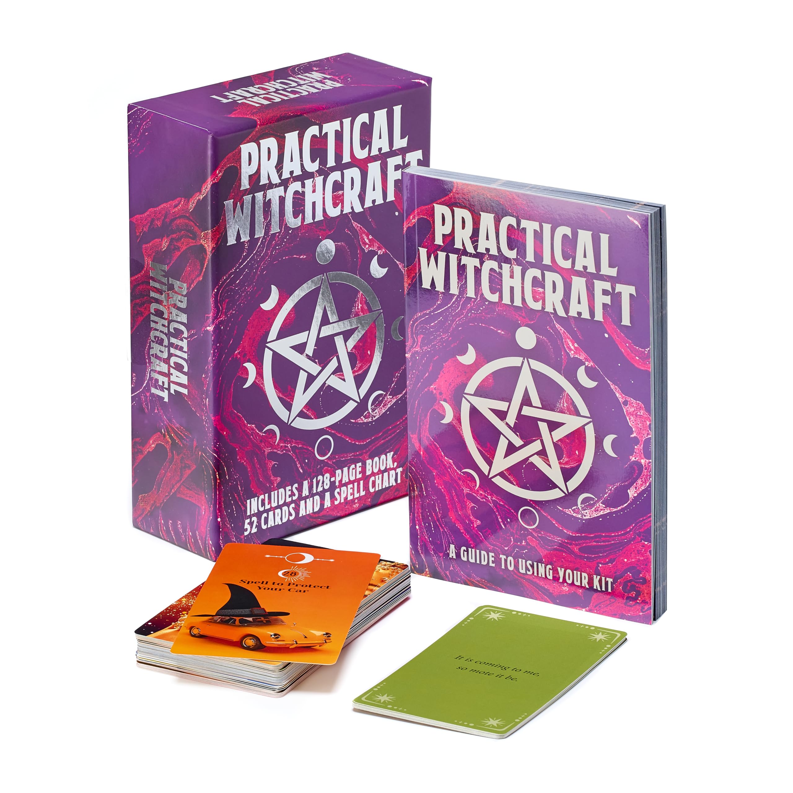 Practical Witchcraft Book & Card Deck: Includes 128-page book, 52 cards and a spell chart (Arcturus Oracle Kits) Lifestyle