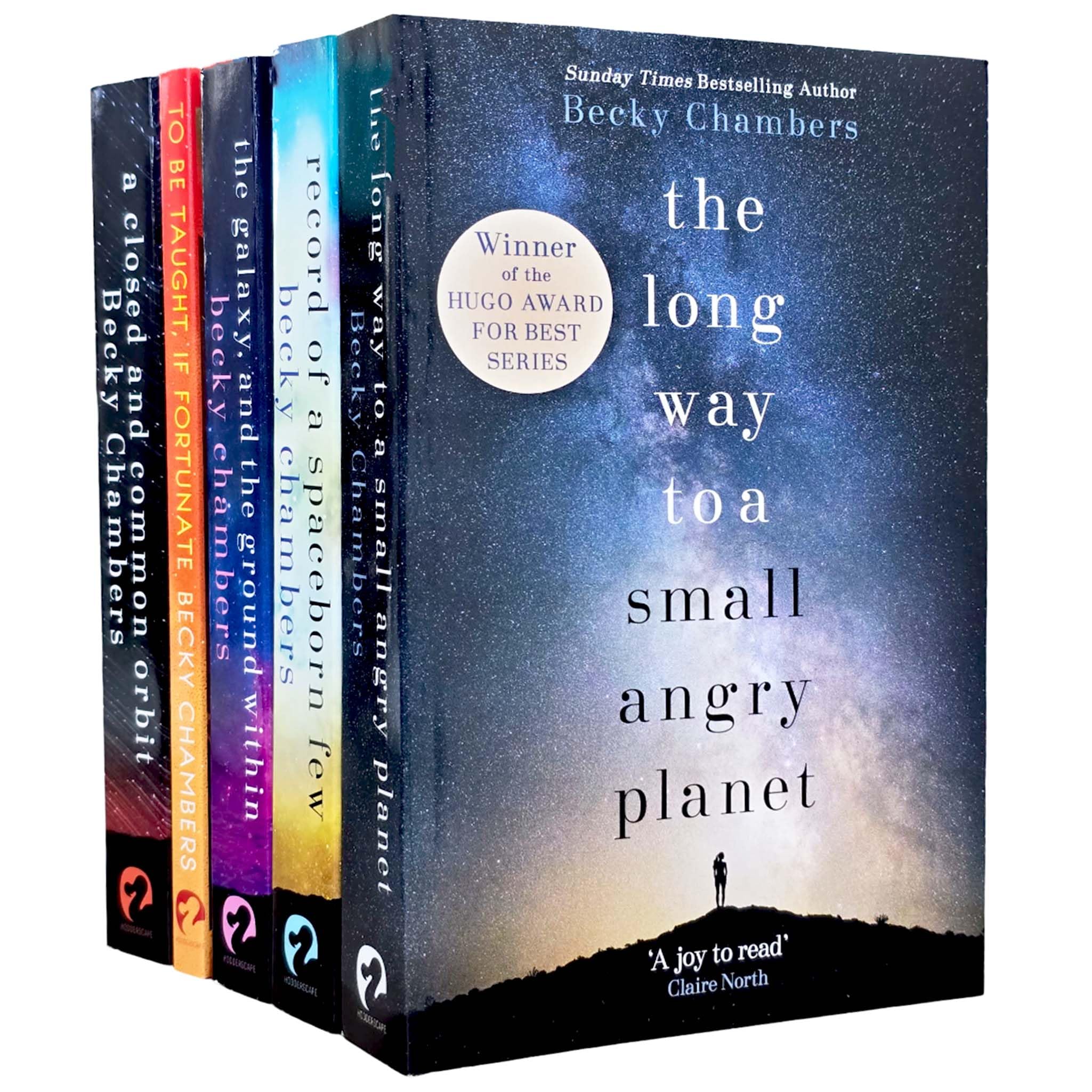 Wayfarers Series by Becky Chambers 5 Books Collection Set (The Long Way to a Small, Angry Planet, A Closed and Common Orbit, Record of a Spaceborn Few, The Galaxy, and the Ground Within & 1 More) book