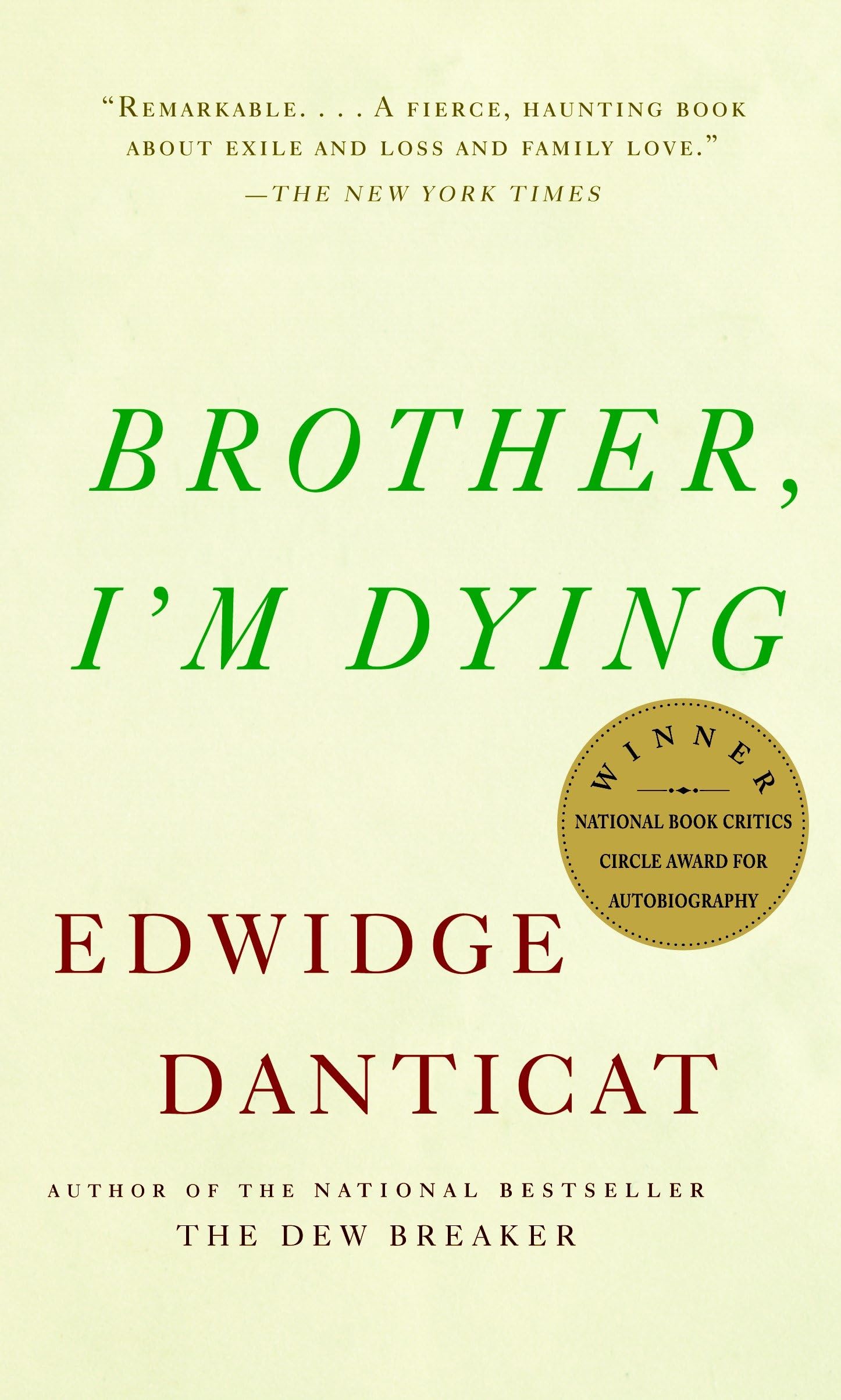 Brother, I'm Dying Social Sciences Books