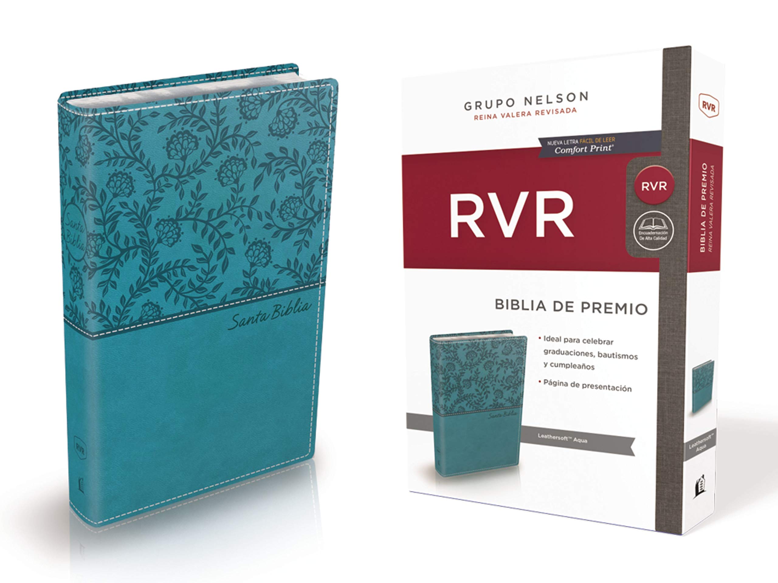 Biblia de Premio y Regalo Reina Valera Revisada, Leathersoft, Aqua Film, Art & Culture