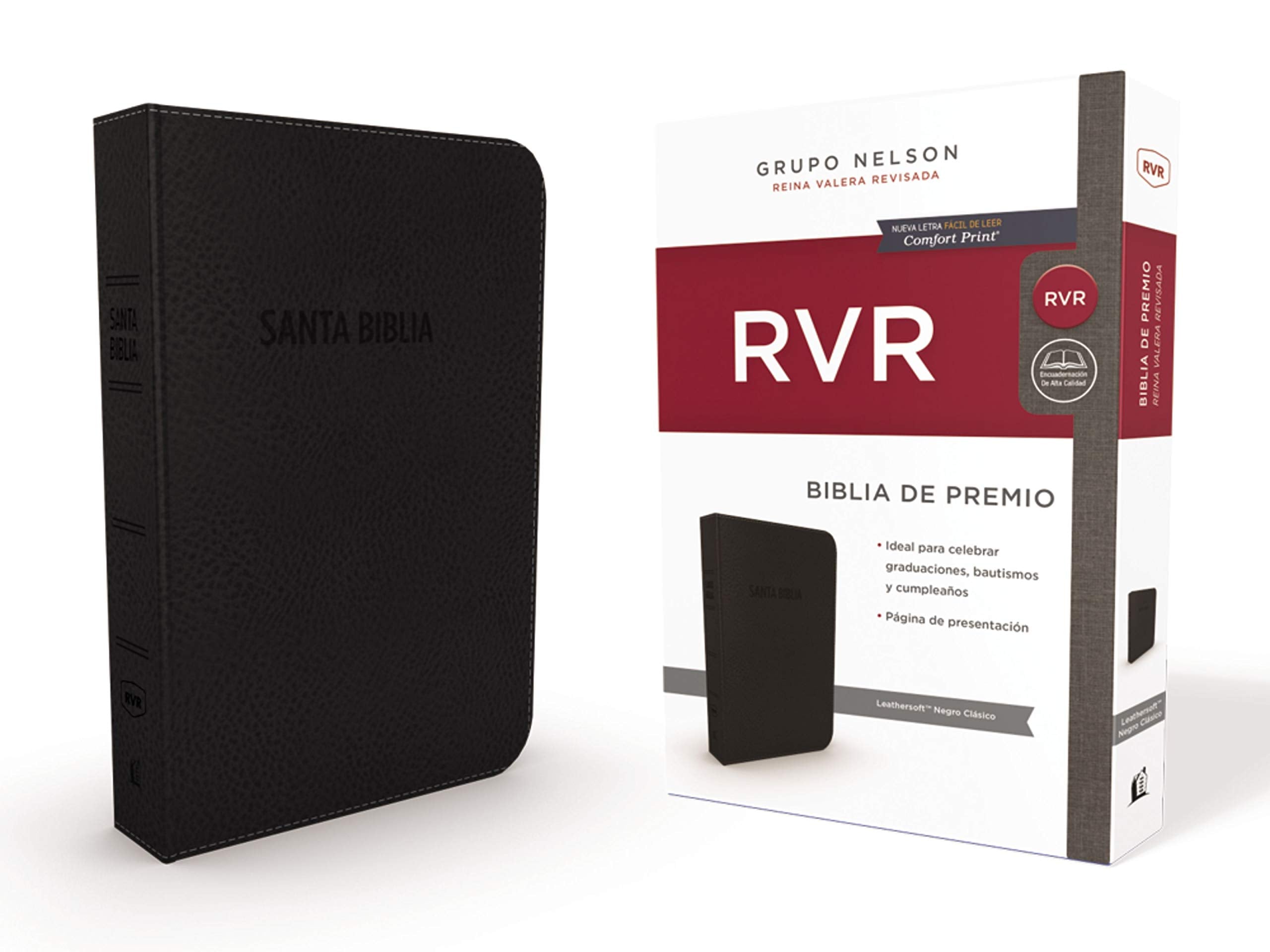 Biblia de Premio y Regalo Reina Valera Revisada, Leathersoft, Negra Clásica Film, Art & Culture