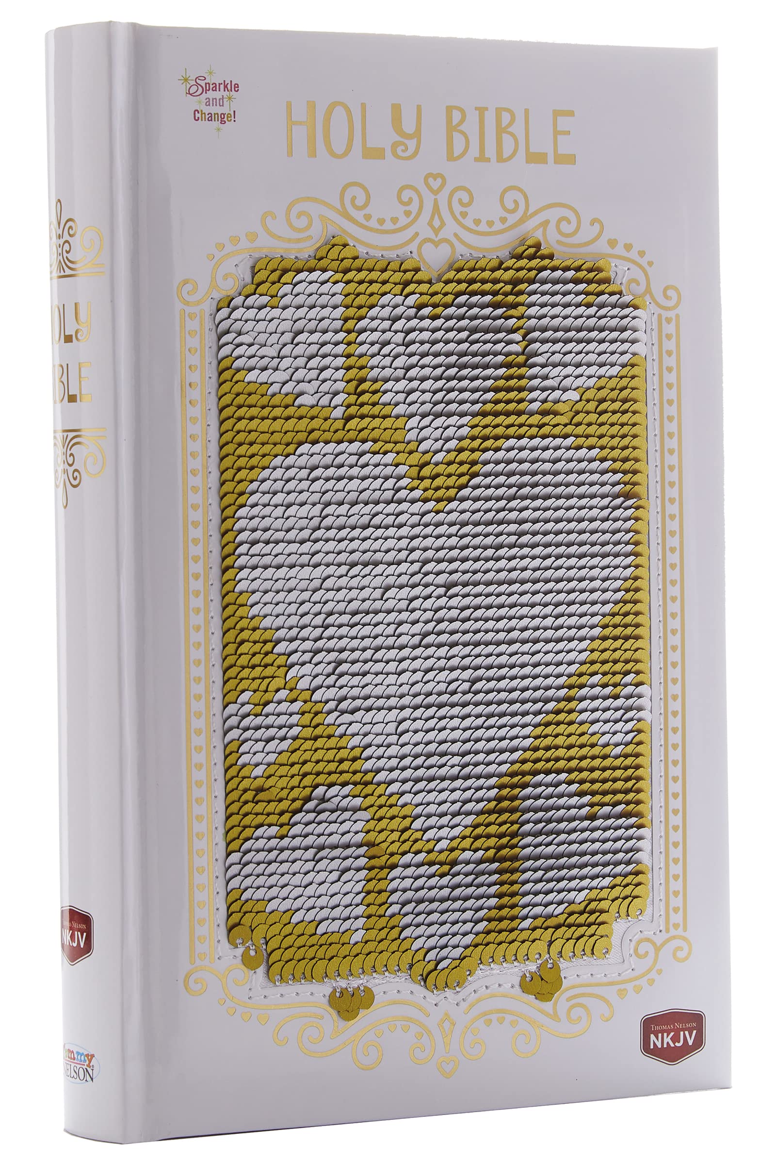 Sequin Sparkle and Change Bible: Silver and Gold NKJV: New King James Version Non-fiction