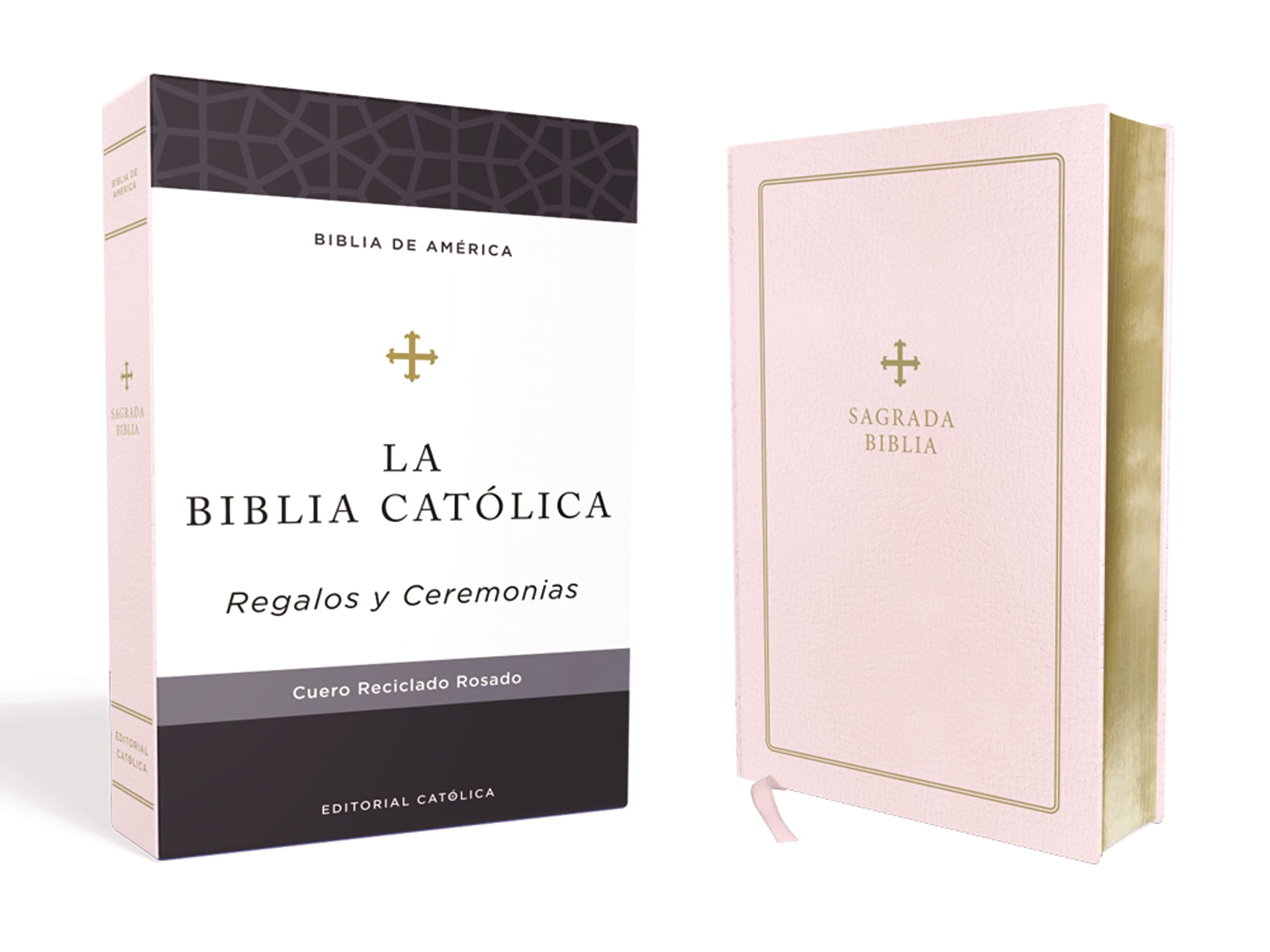 Biblia Católica, Regalos y Ceremonias, Piel reciclada, Rosado, Comfort Print: Regalos y Ceremonias, Cuero Reciclado Rosado, Comfort Print (Biblia De America) Religion & Esotericism