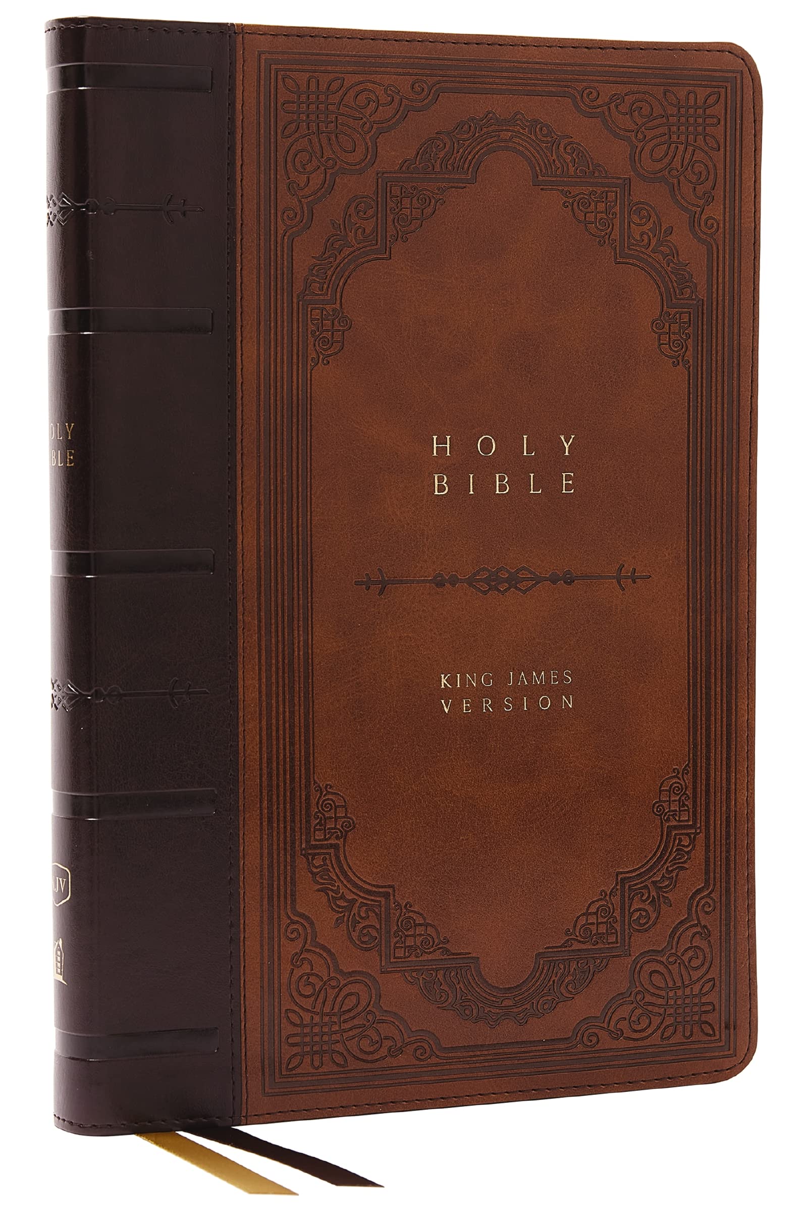 KJV Holy Bible: Giant Print Thinline Bible, Brown Leathersoft, Red Letter, Comfort Print: King James Version (Vintage Series) Religion & Esotericism