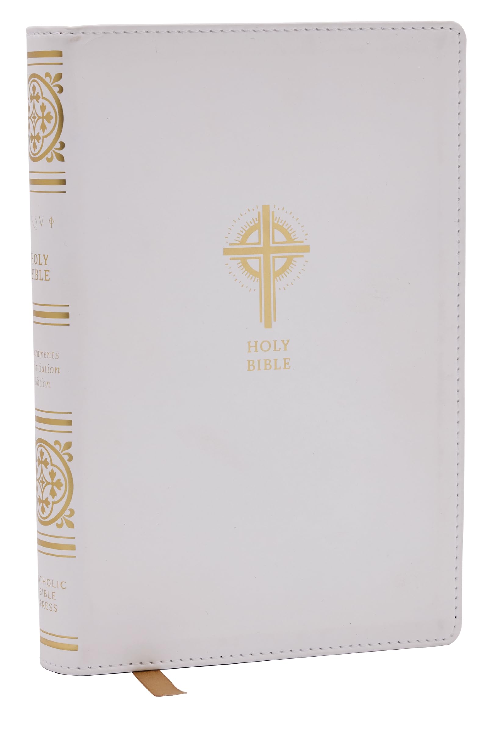 NRSVCE Sacraments of Initiation Catholic Bible, White Leathersoft, Comfort Print Religion & Esotericism