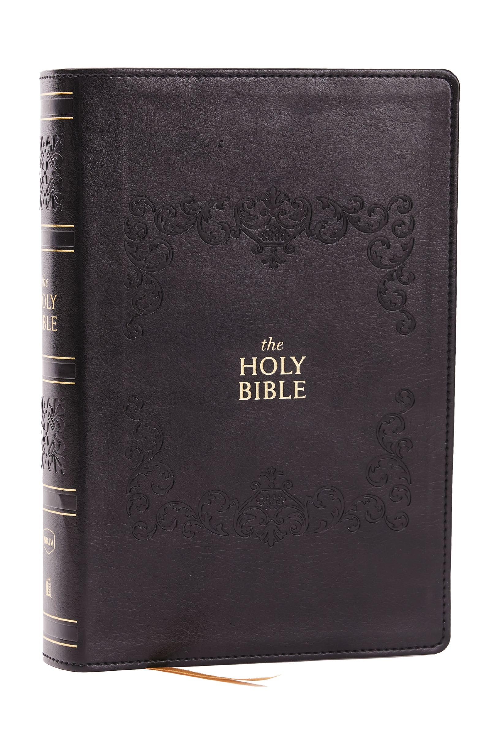 NKJV Bible: Personal Size Giant Print, Black Leathersoft, Holy Bible, Red Letter, Comfort Print: New King James Version Religion & Esotericism