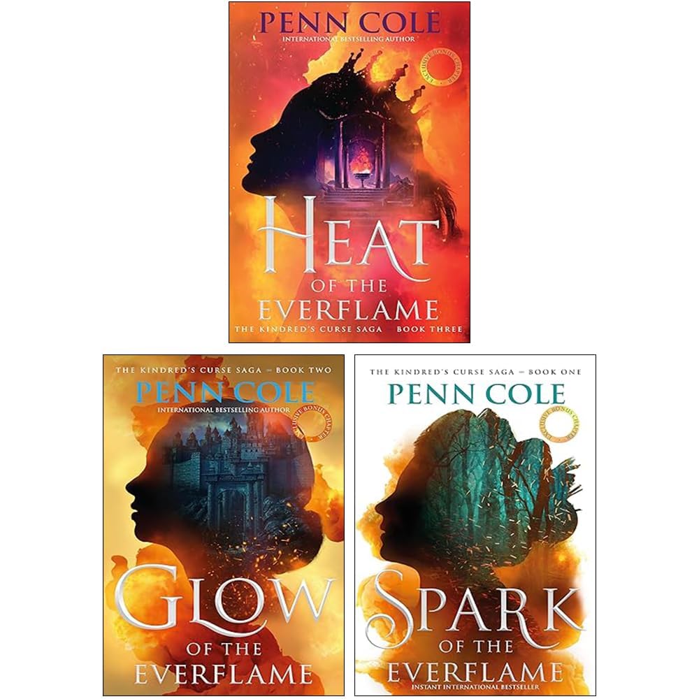 The Kindred's Curse Saga 3 Books Collection Set By Penn Cole (Glow of the Everflame, Spark of the Everflame & Heat of the Everflame) Books