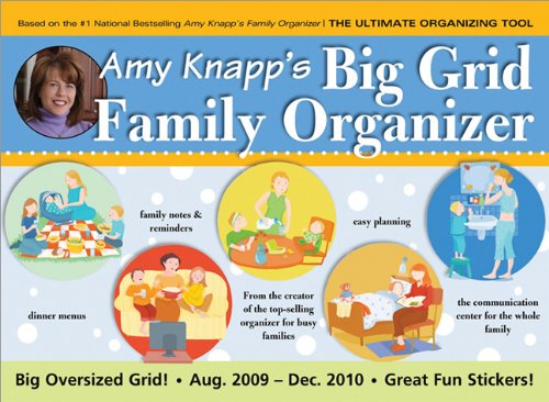 Amy Knapp's Big Grid Family Organizer 2009 2010 Calendar Books