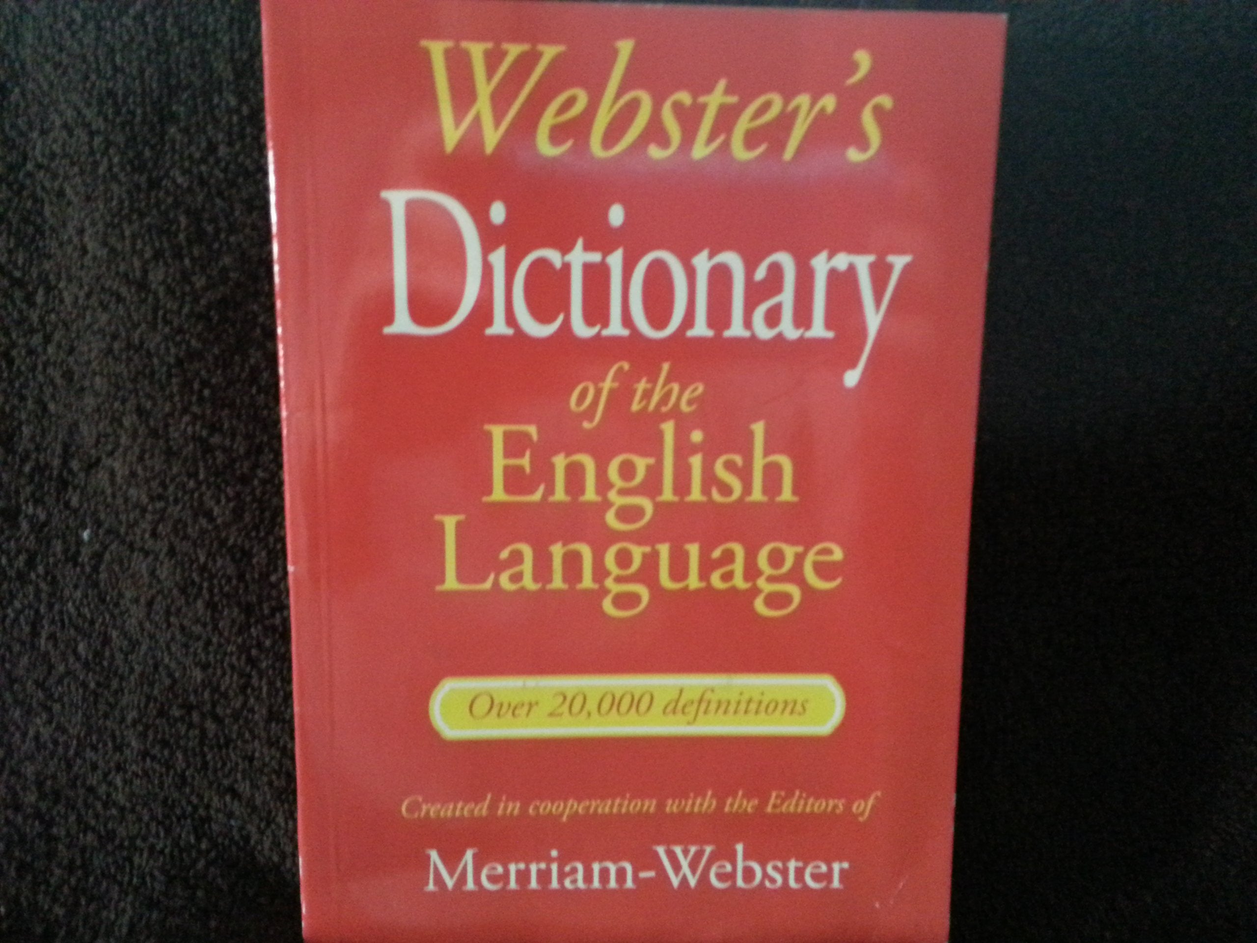 Webster's Dictionary of the English Language (Over 20,000 Definitions) by Merriam-Webster (2008-05-04) book