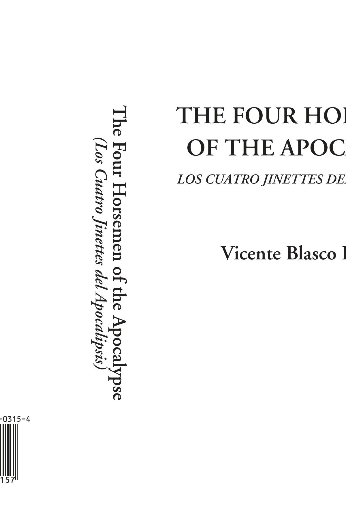 The Four Horsemen of the Apocalypse (Los Cuatro Jinettes del Apocalipsis) Contemporary literature Books
